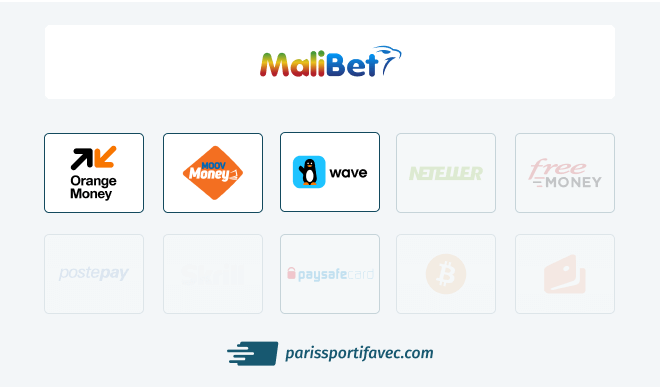 Informations sur les modes de paiement chez le bookmaker Malibet