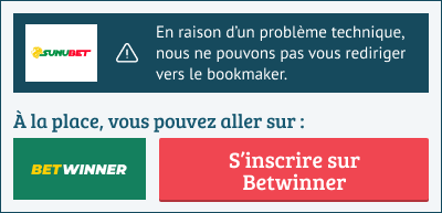 Redirection de Sunubet vers Betwinner